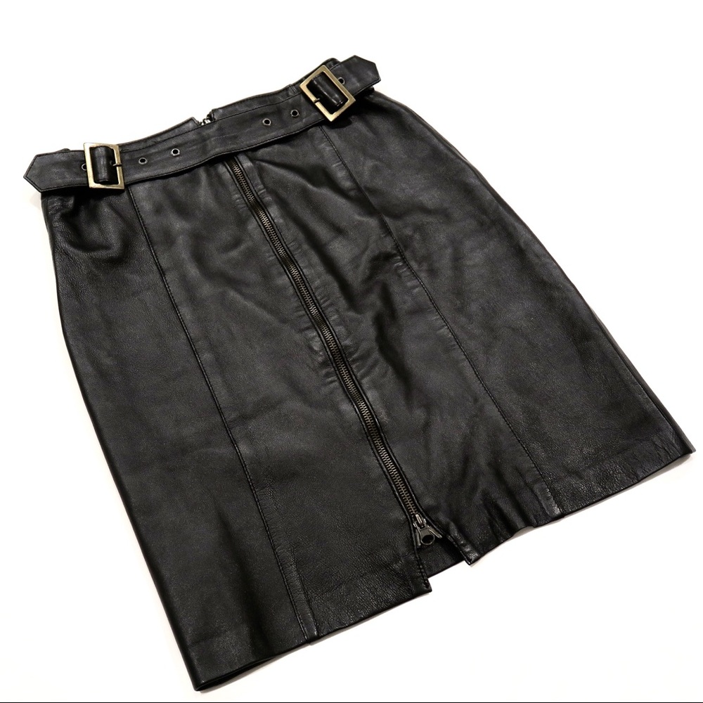 Vintage  Magnifique Leather Skirt